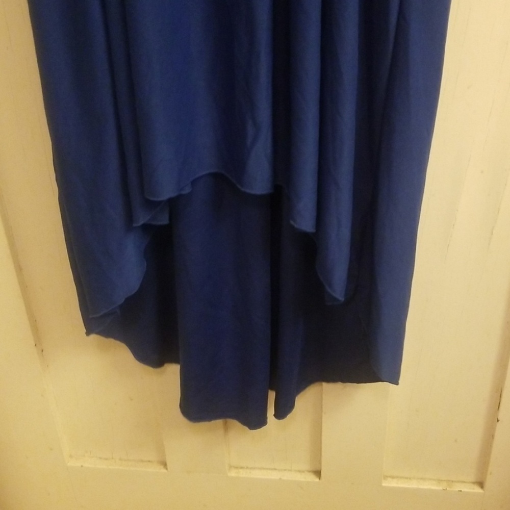 Nwt Blue sleeveless scoop neck hi lo hem dress - Picture 5 of 8